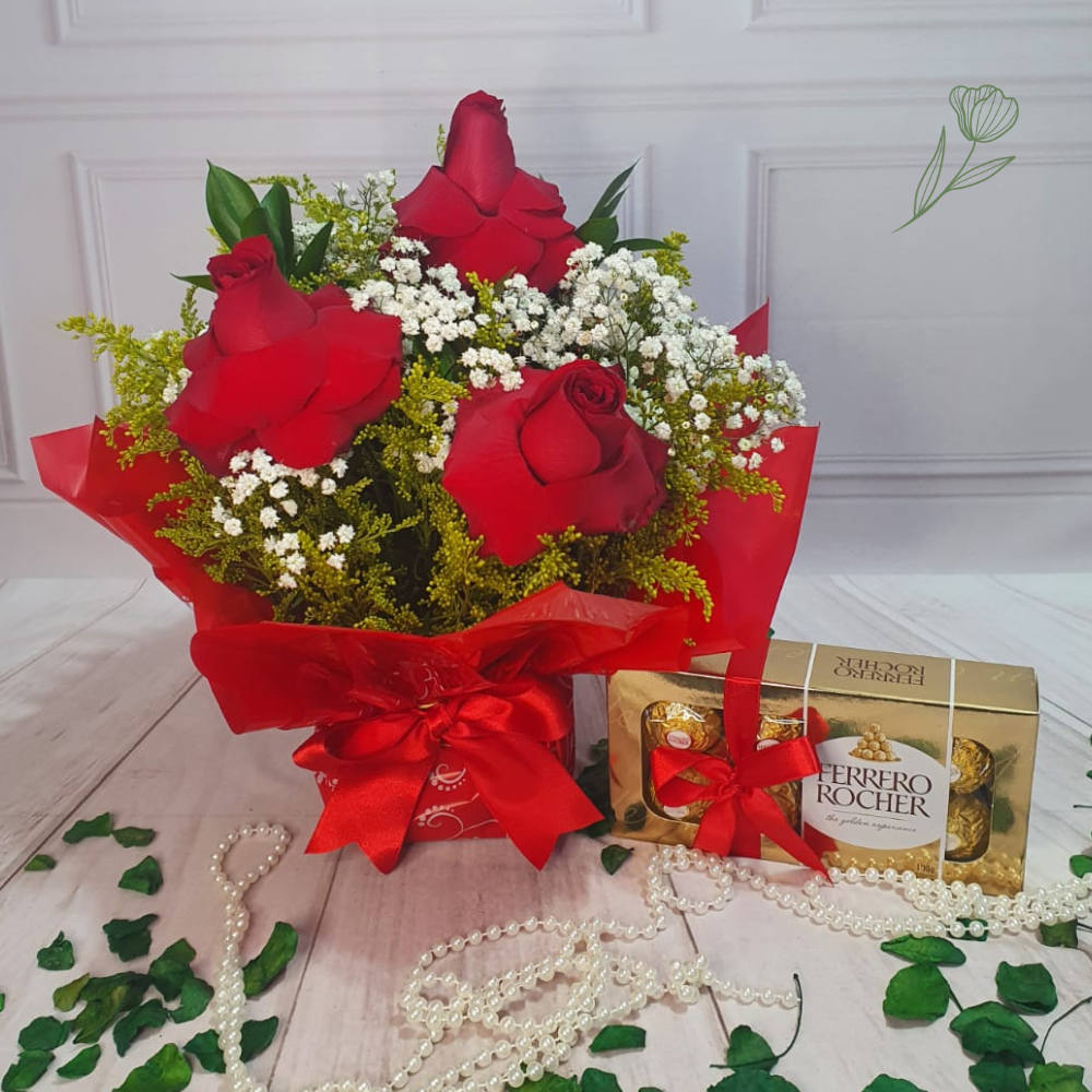 Flores com Chocolate